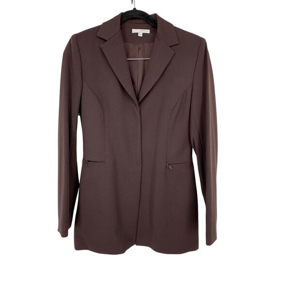 Vintage Barami 2 Piece Pant Suit Set Womens Size 26 Chocolate Brown Straight Leg - Picture 2 of 12